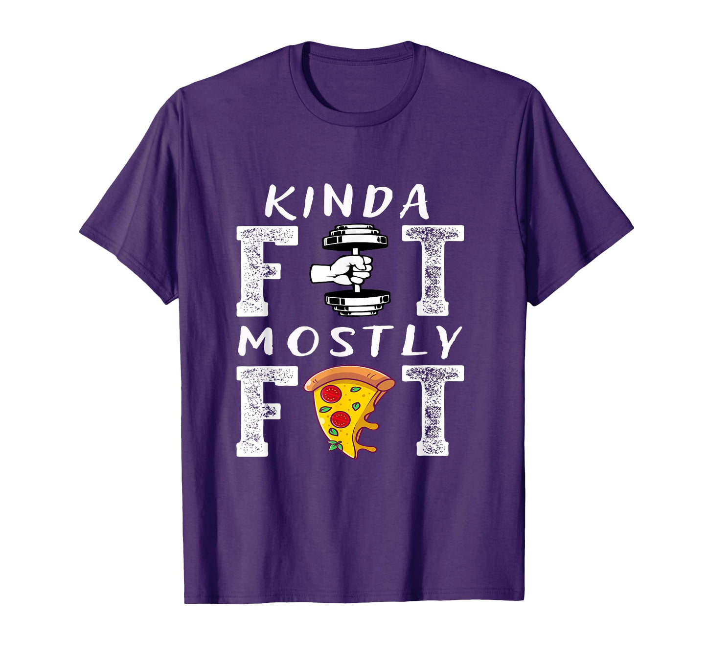 Kinda Fit Mostly Fat Fitness Funny Workout T-Shirt