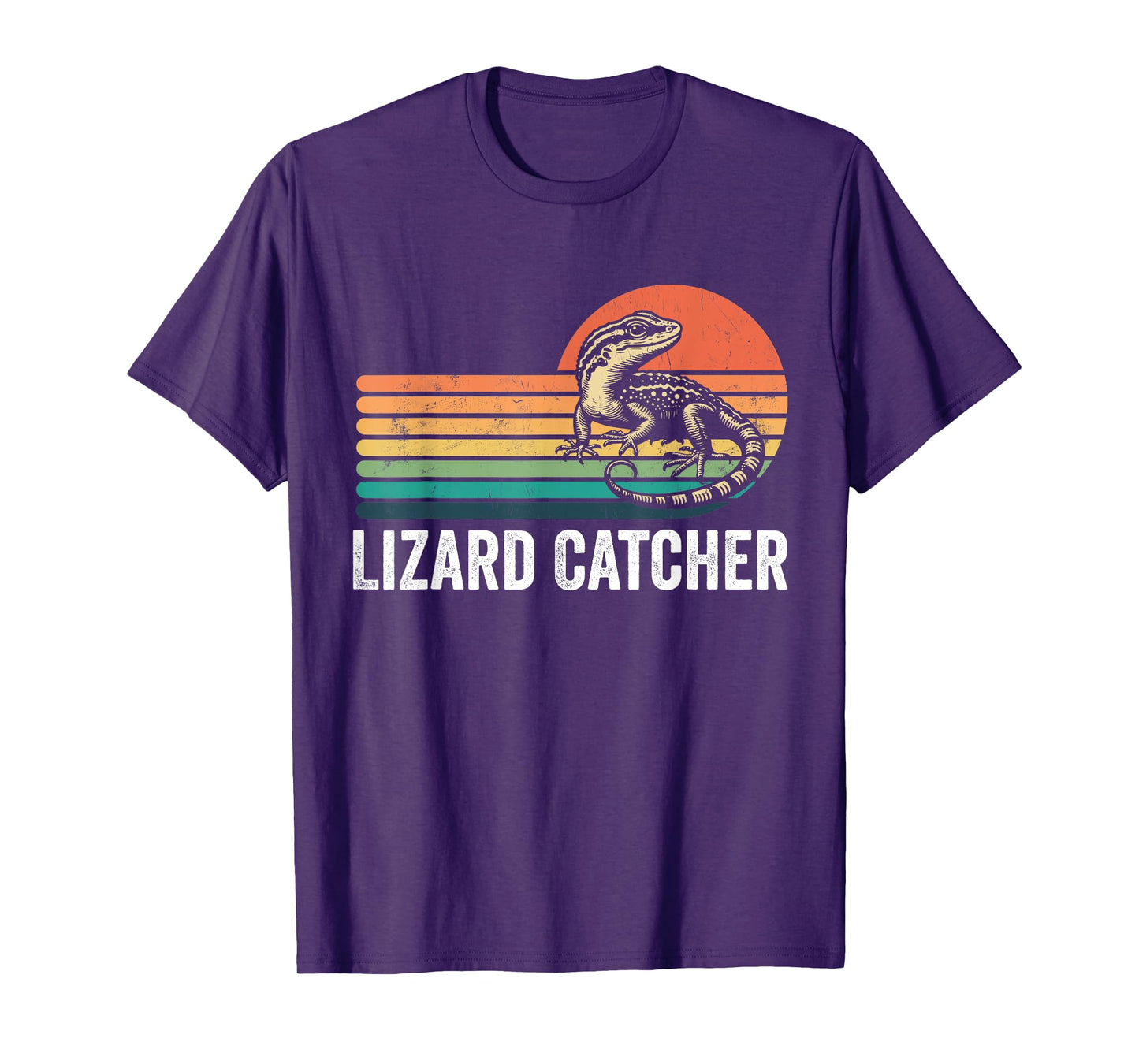 Professional Lizard Catcher Funny Retro Gecko Lizard Hunter T-Shirt