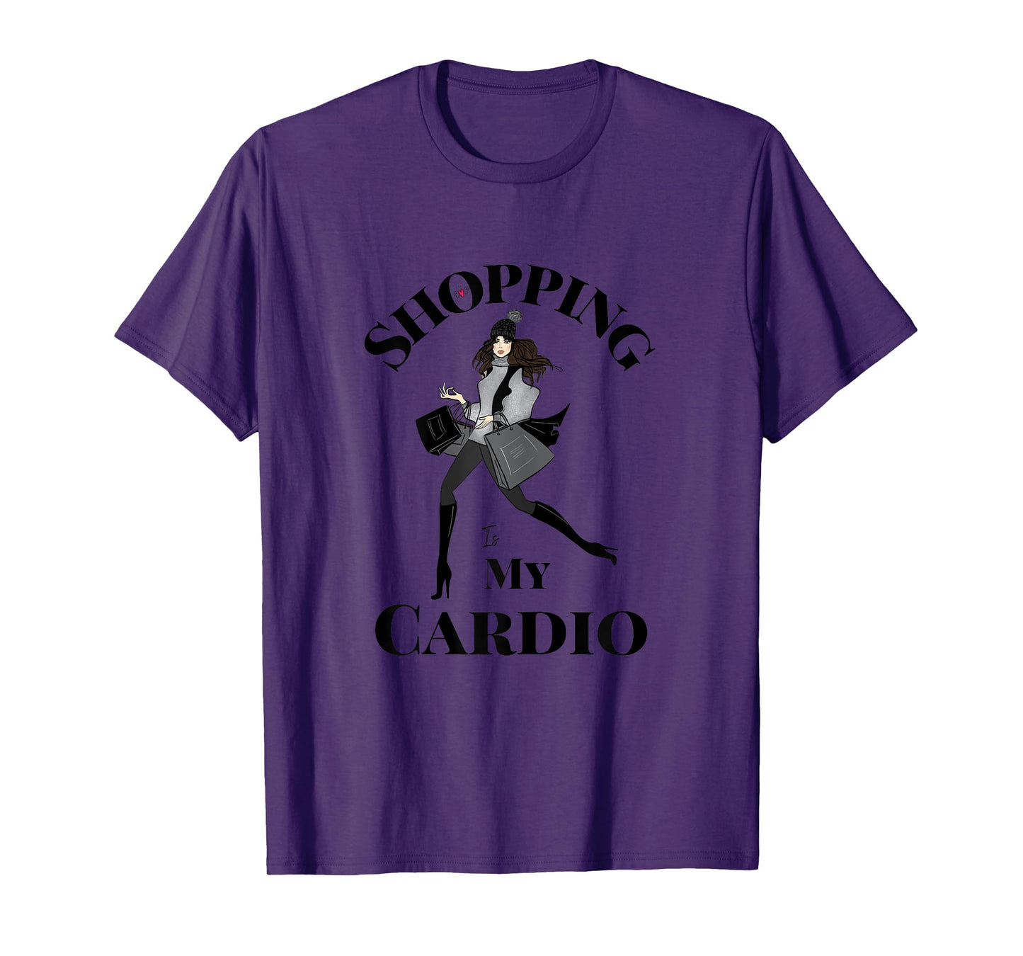 Shopping is My Cardio Fitness Gym Workout Women T-Shirt