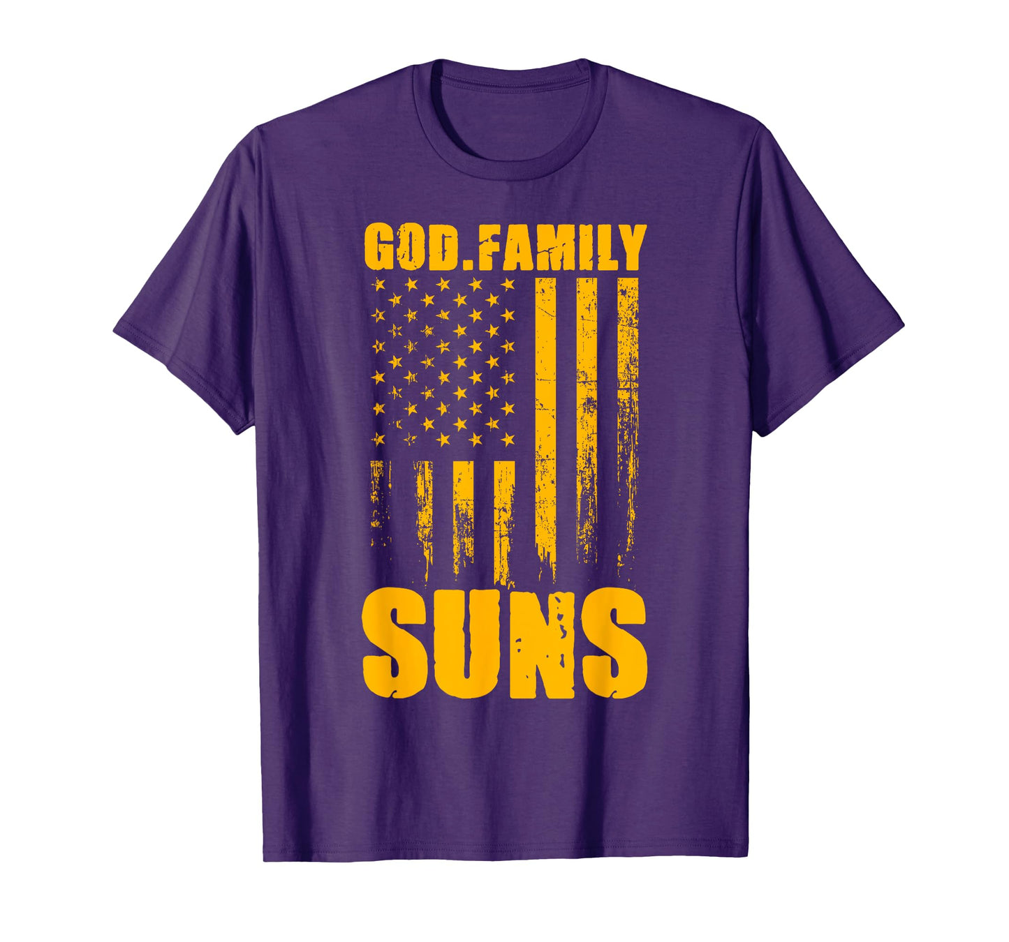 Southridge Suns God. Family. Vintage USA Flag T-Shirt
