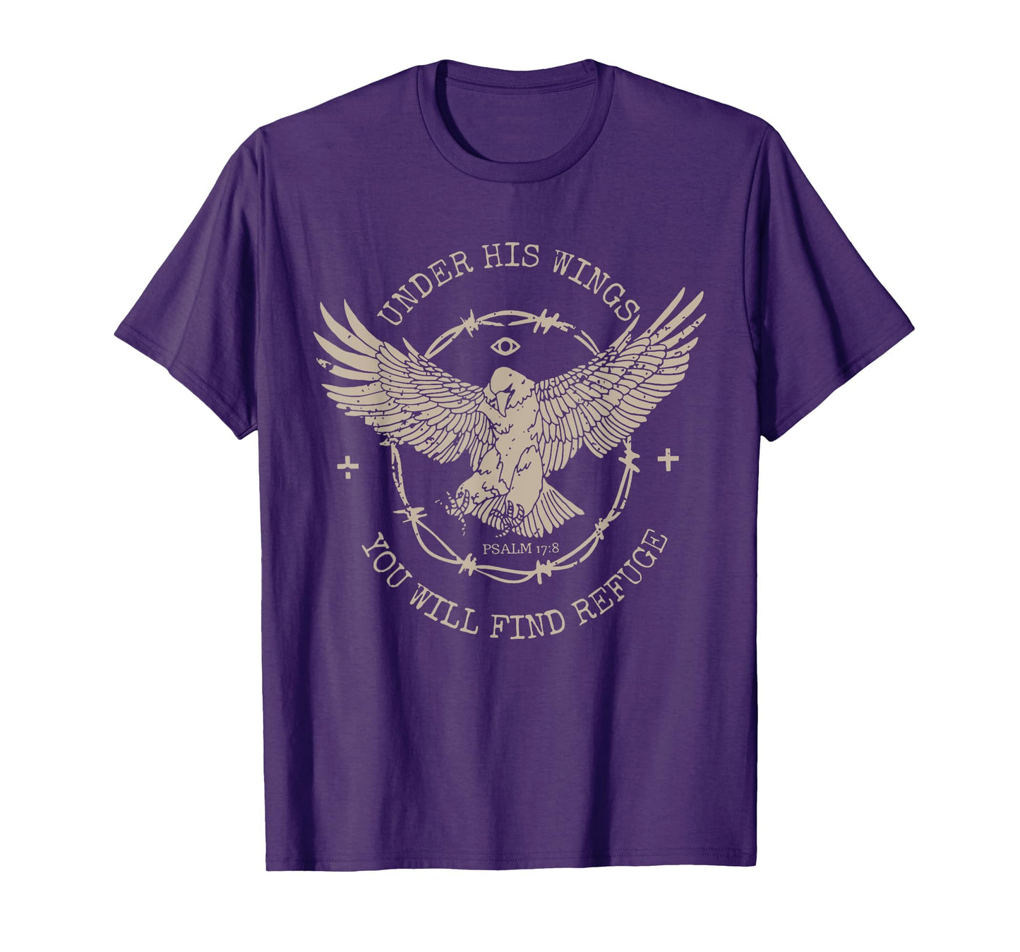 Under His Wings You Will Find Refuge Eagle Christian Jesus T-Shirt