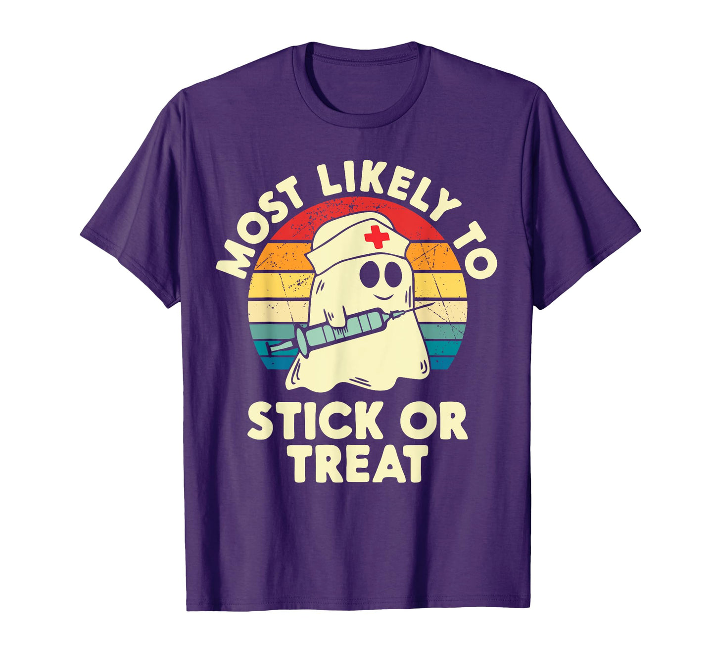 Most Likely To Halloween Nurse Stick Or Treat Matching T-Shirt
