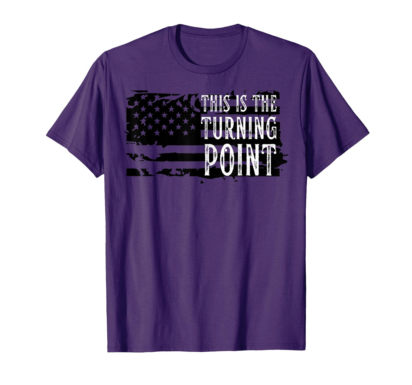 Men Vintage This is The Turning Point Tee USA Flag for Men T-Shirt