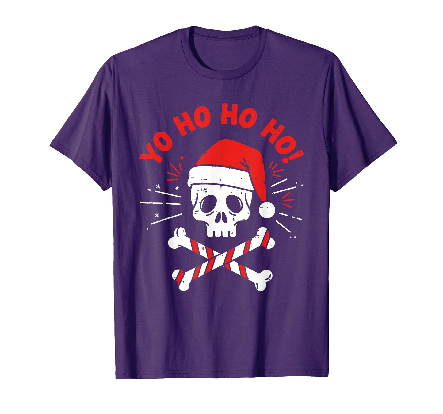 Yo Ho Ho Funny Pirate Santa Skull Christmas Boys Kids Girls T-Shirt