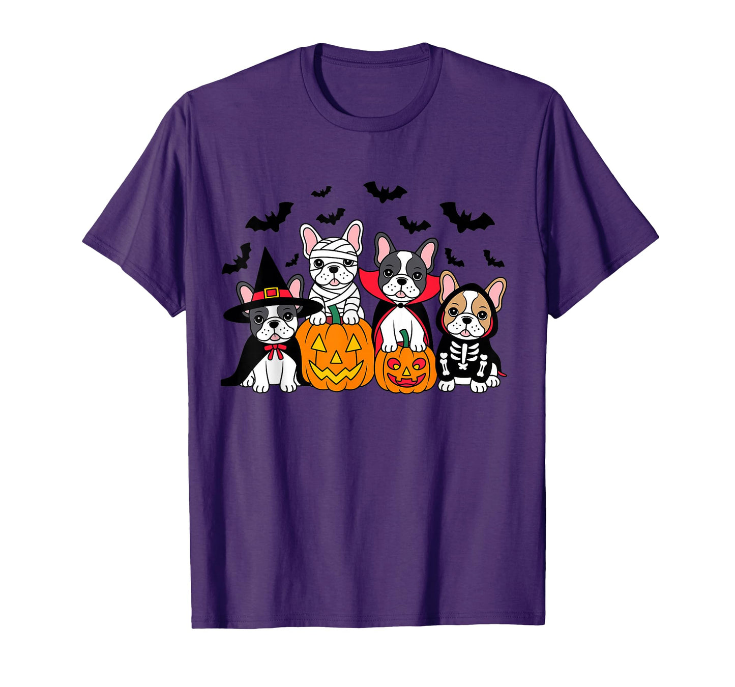 French Bulldog Halloween Witch Dog Mom Mummy French Bulldog T-Shirt