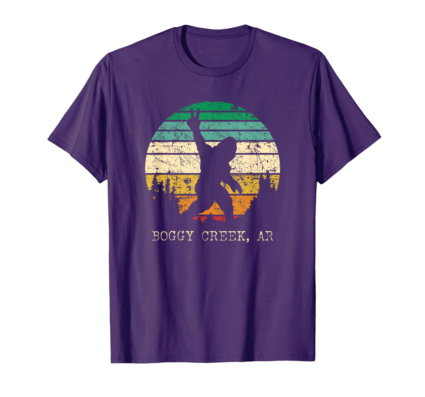 Boggy Creek AR USA Sasquatch Peace Sign Bigfoot Design T-Shirt