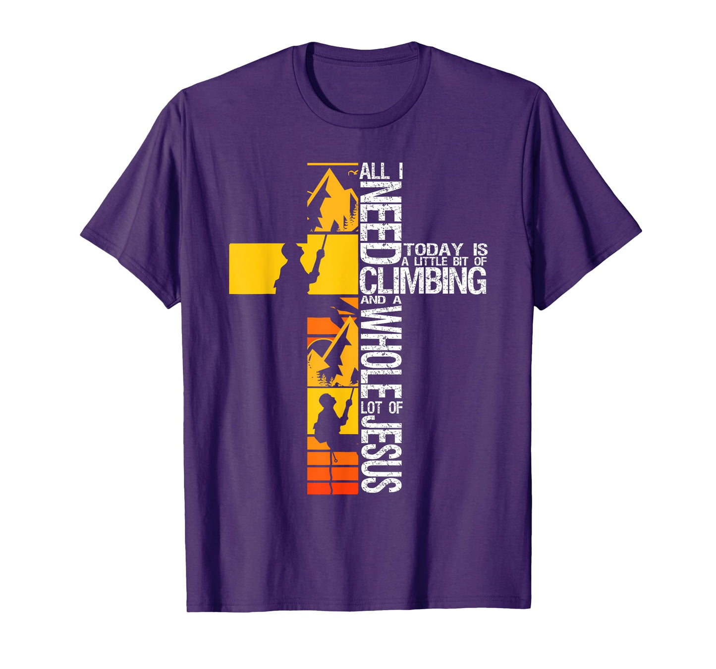 Climbing Jesus Is My Rock Christian Rock Climber Boulderer T-Shirt