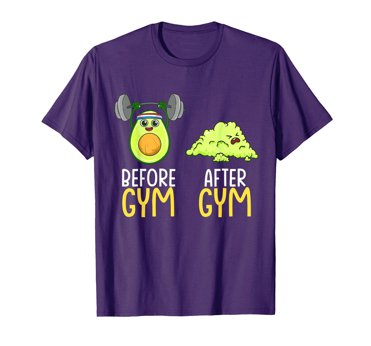 Weightlifting Avocado Guacamole Funny Gym Workout Routine T-Shirt