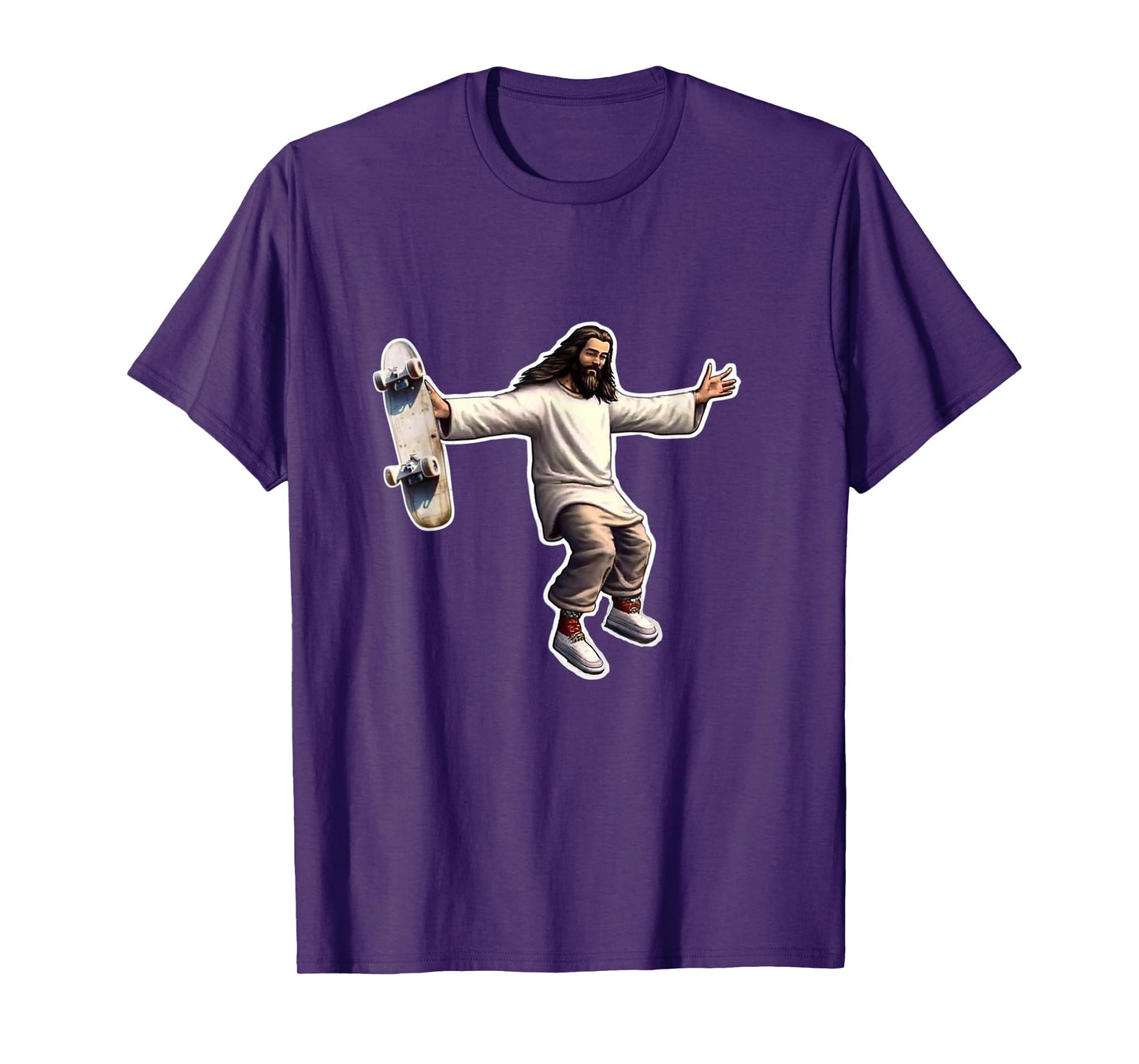 Steezus Christ Shredding Skateboard Trending Meme T-Shirt