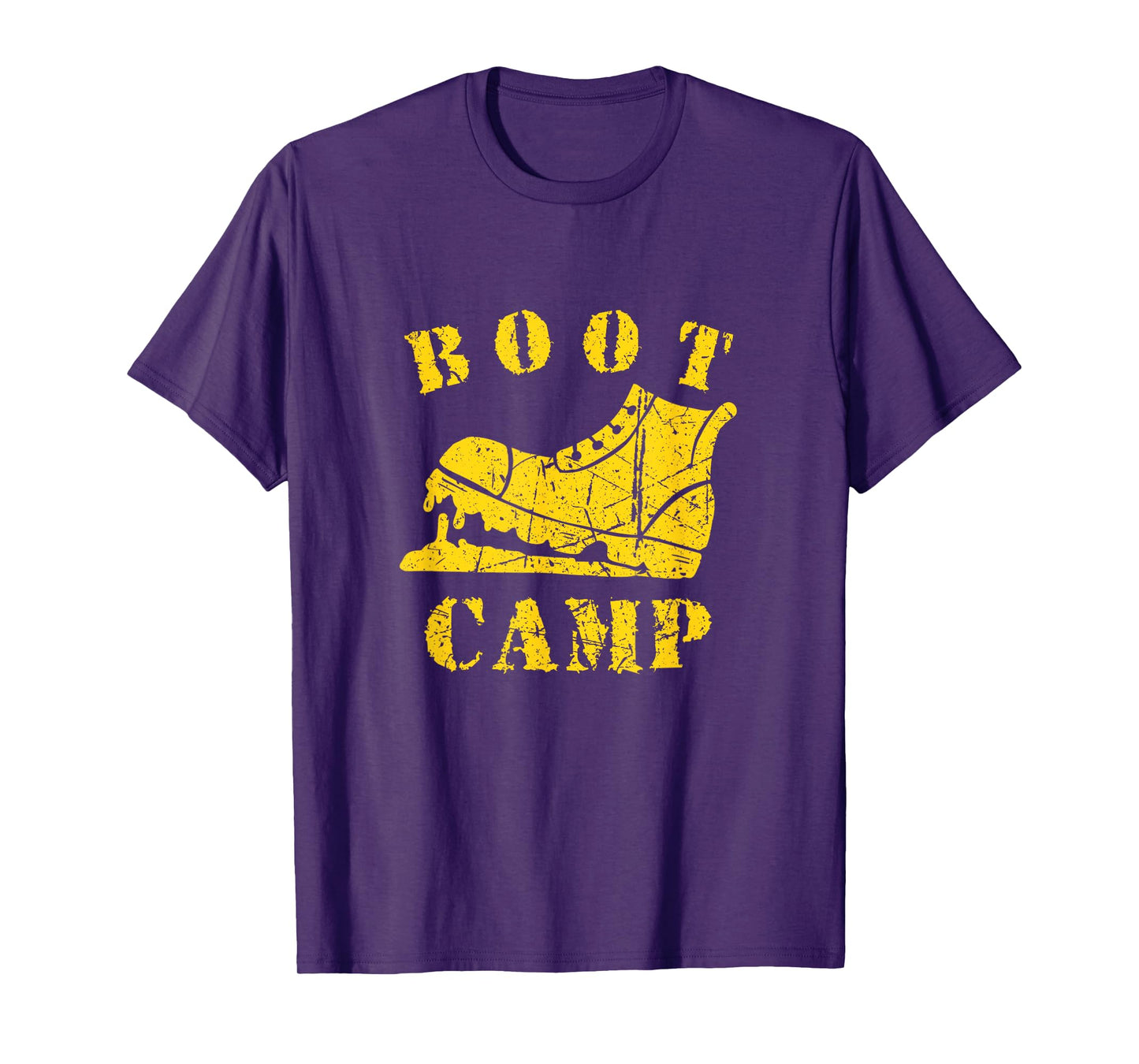Boot Camp Military Bootcamp Fitness Workout Distressed T-Shirt