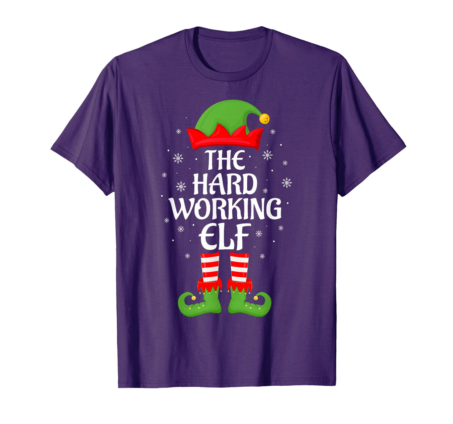Hard Working Elf Xmas Family Matching Elf Squad Christmas T-Shirt