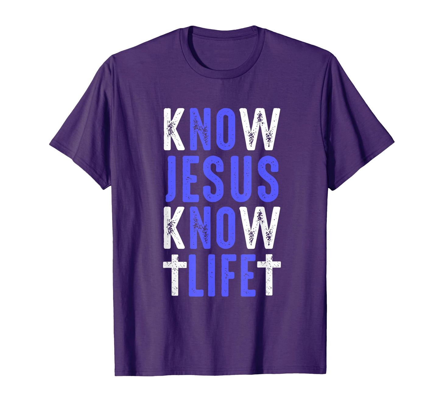 Know Jesus Know Life Faith Religious Christianity Bible Gift T-Shirt