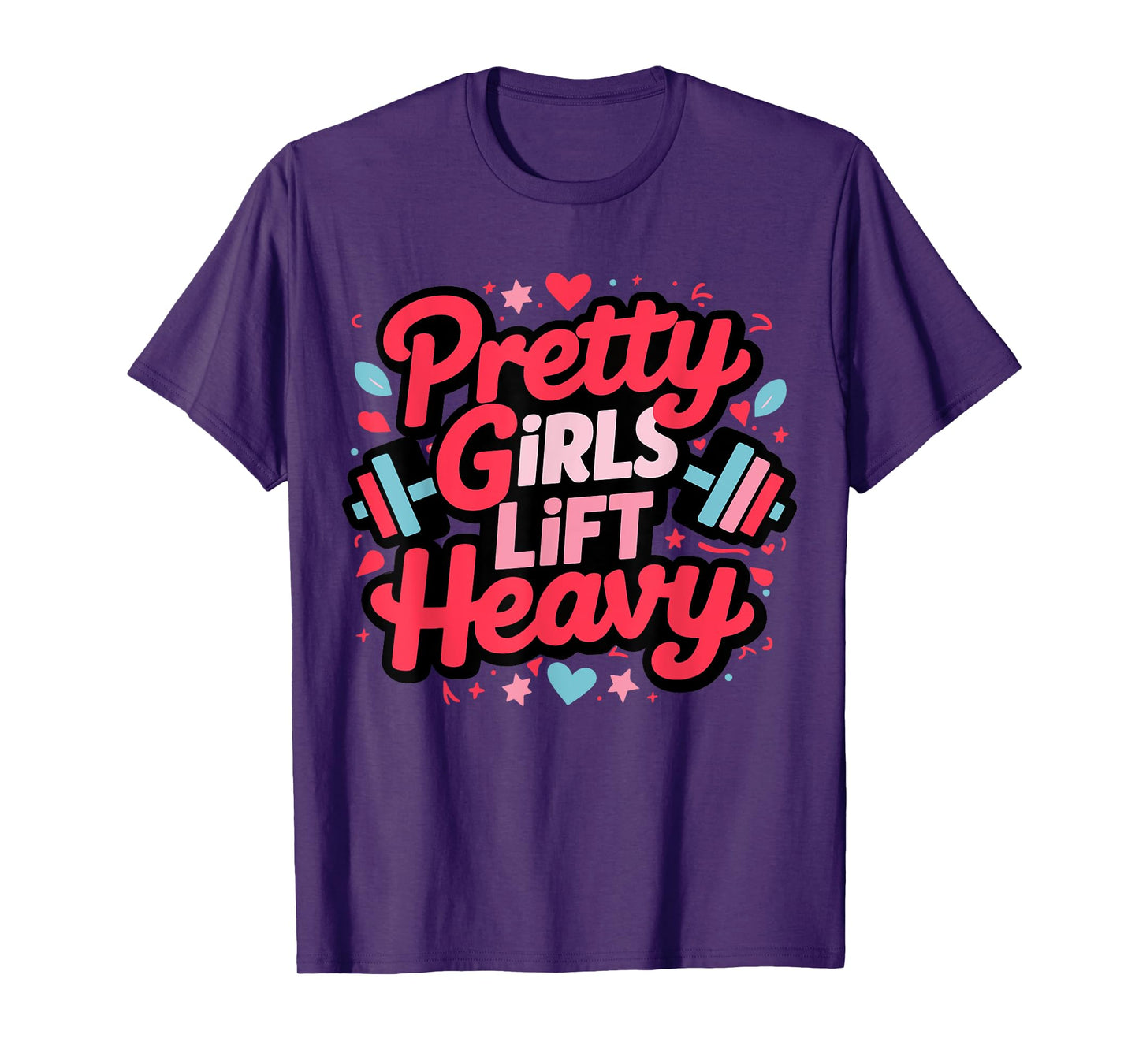 Weightlifting Fitness Gym Powerlifter Girl Pretty Girls Lift Heavy Black Women's Workout T-Shirt, Small