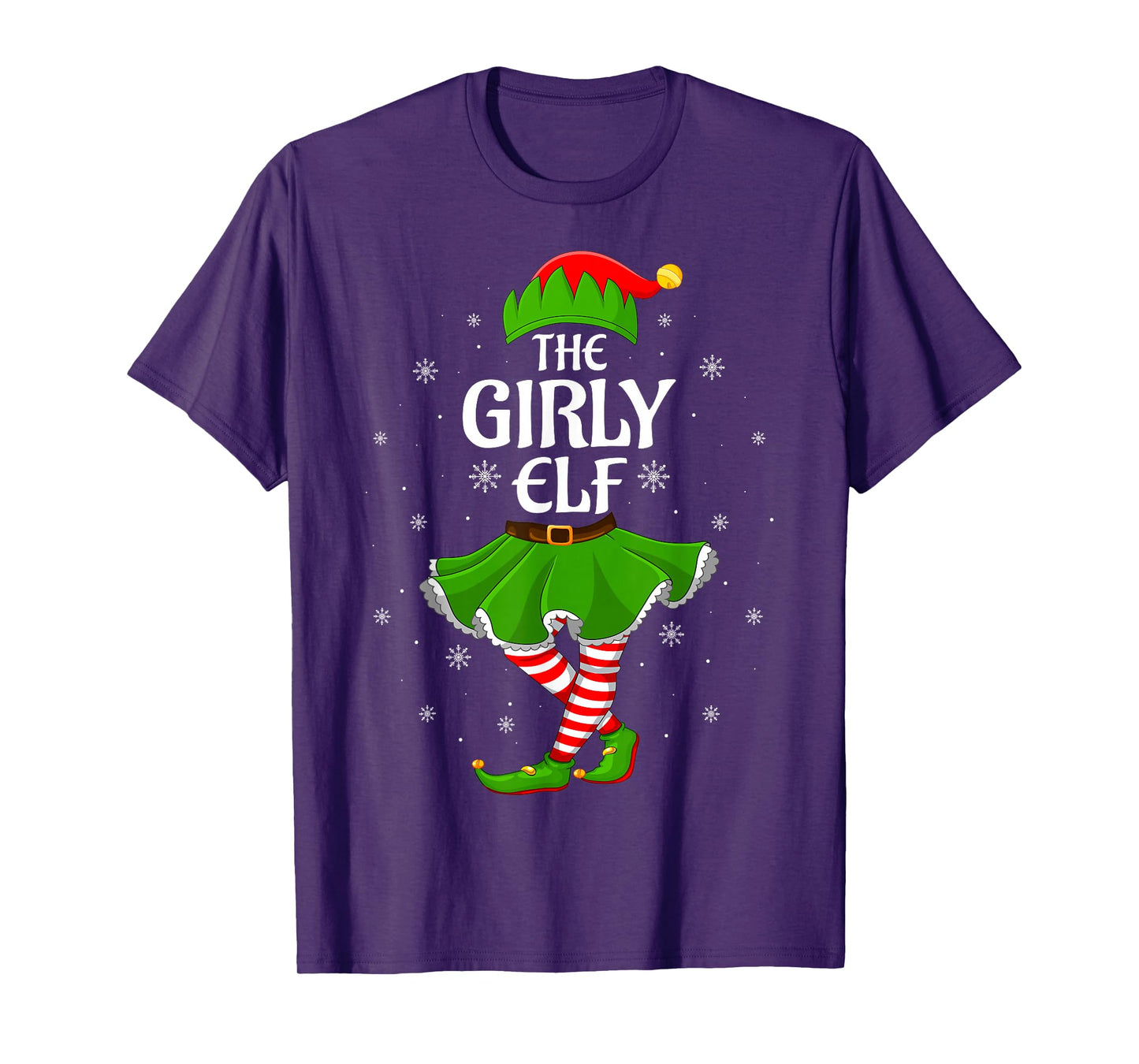 Girly Elf Christmas Family Girls Women Elf Squad Xmas T-Shirt