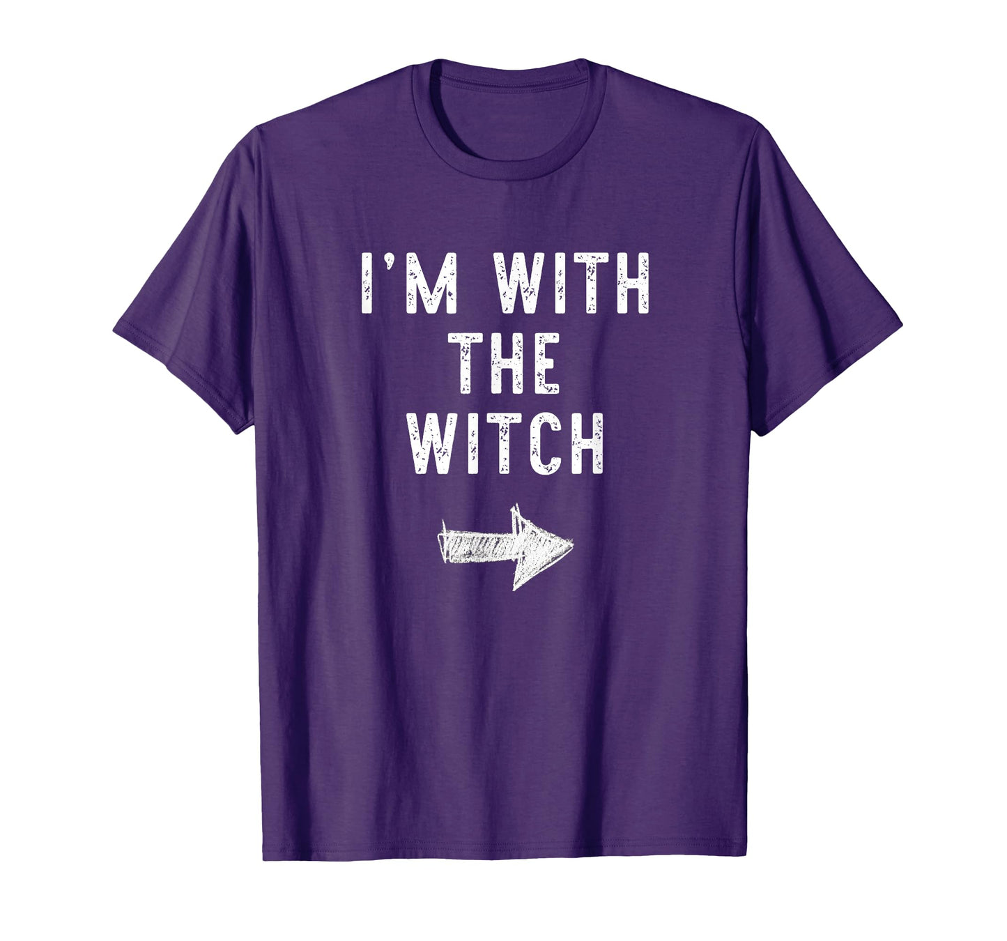 I’m with The Witch Funny Halloween Couple Costume T-Shirt