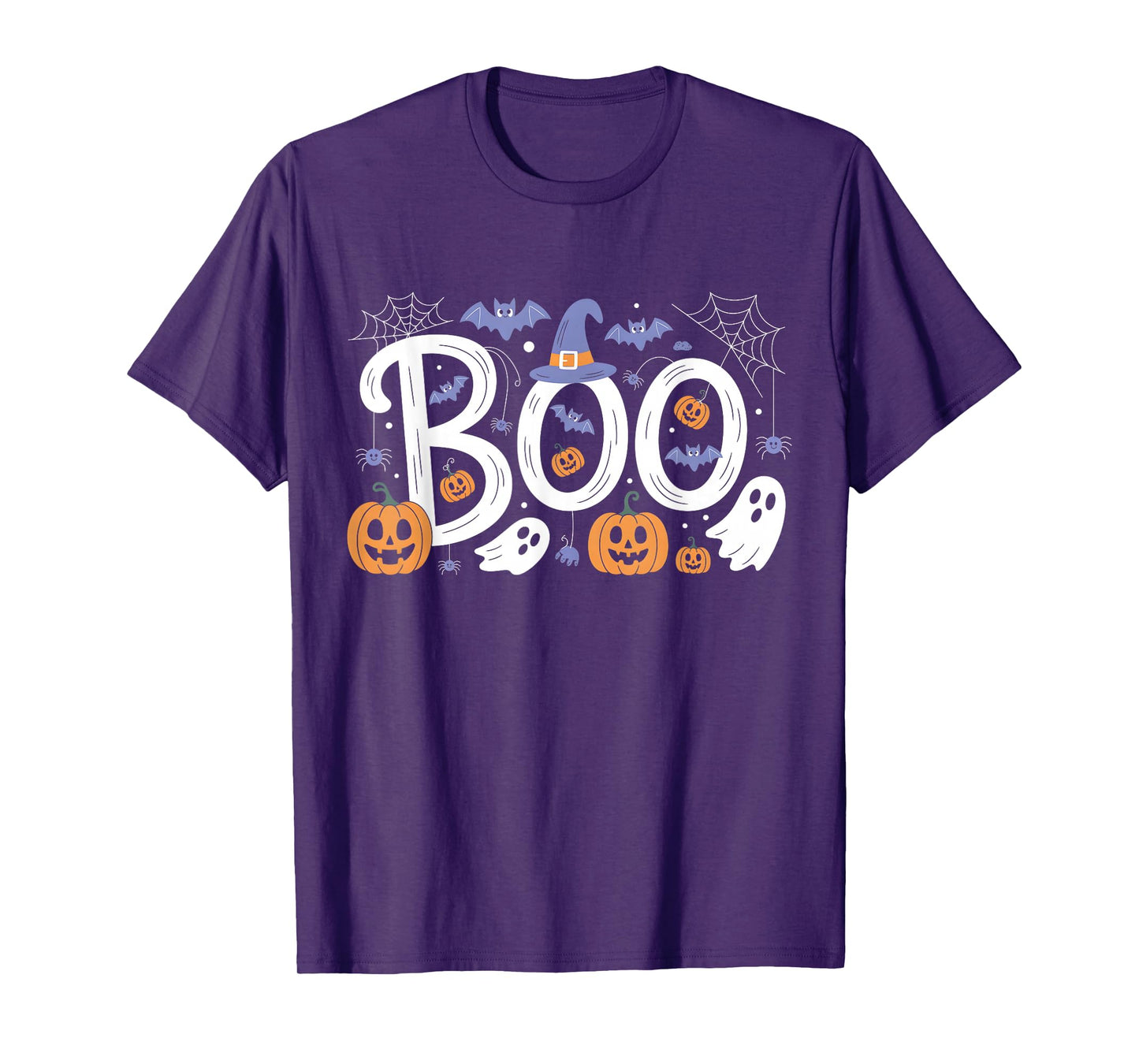 Motif - Boo Funny Boo Witch Sipders Pumpkins Happy Halloween T-Shirt