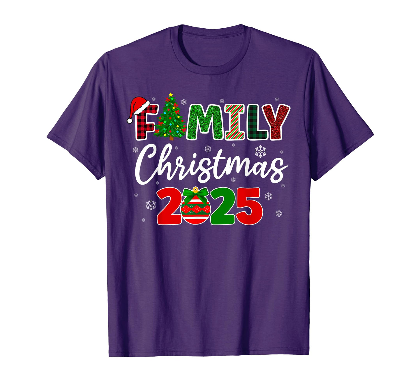 Family Christmas 2025 Matching Group Outfit Xmas Squad Santa T-Shirt