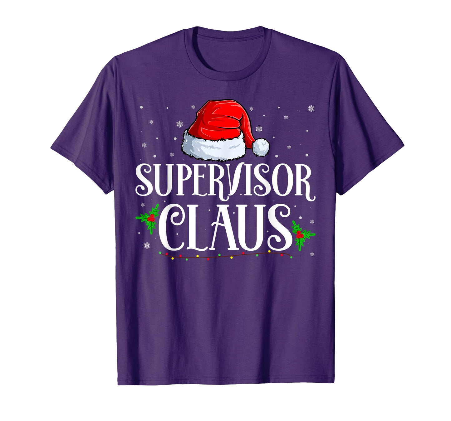 Supervisor Santa Claus Christmas - Supervisor Santa Hat T-Shirt