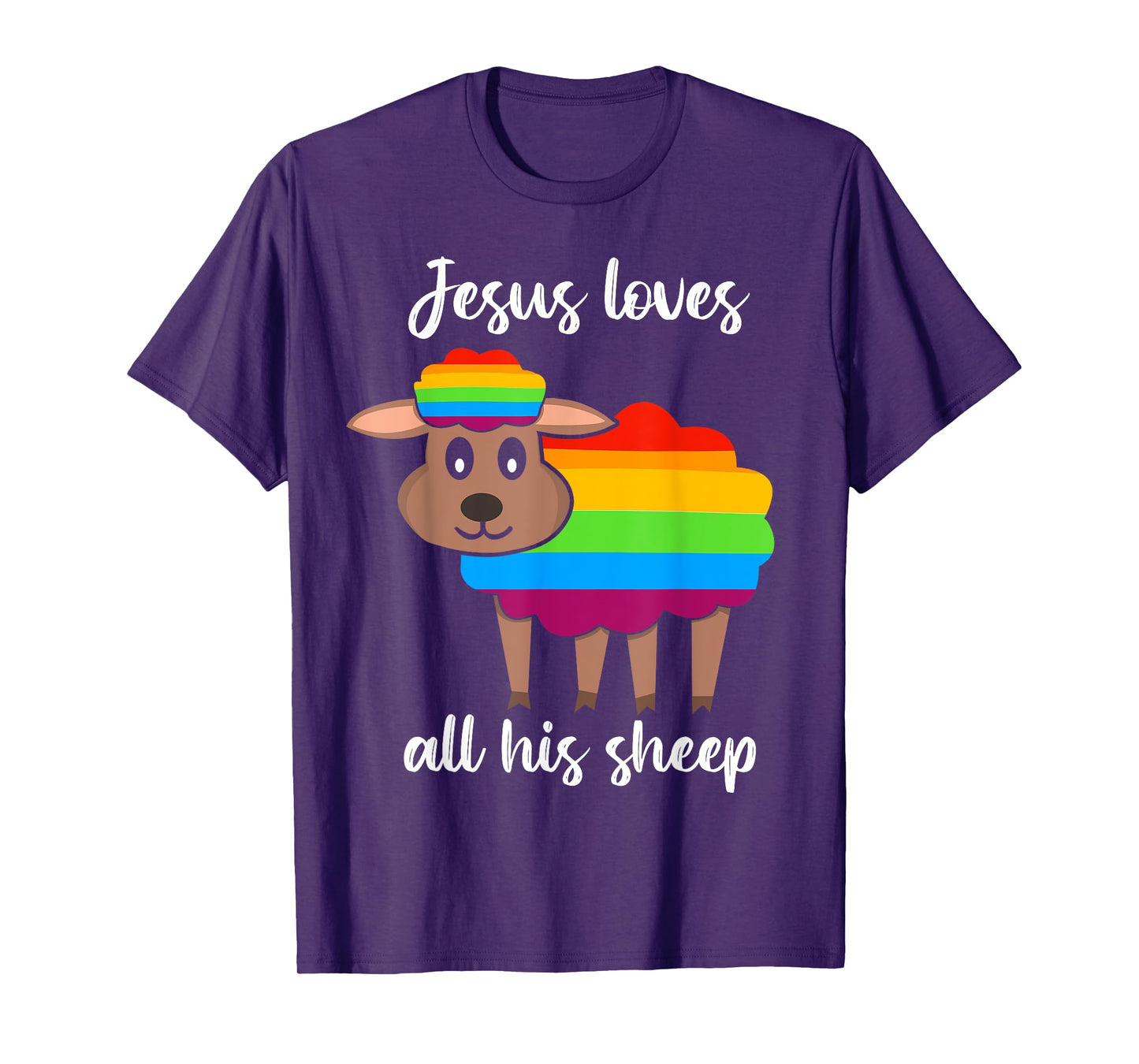 Jesus Loves All His Sheep - Christian Jesus LGBTQ Gay Pride T-Shirt