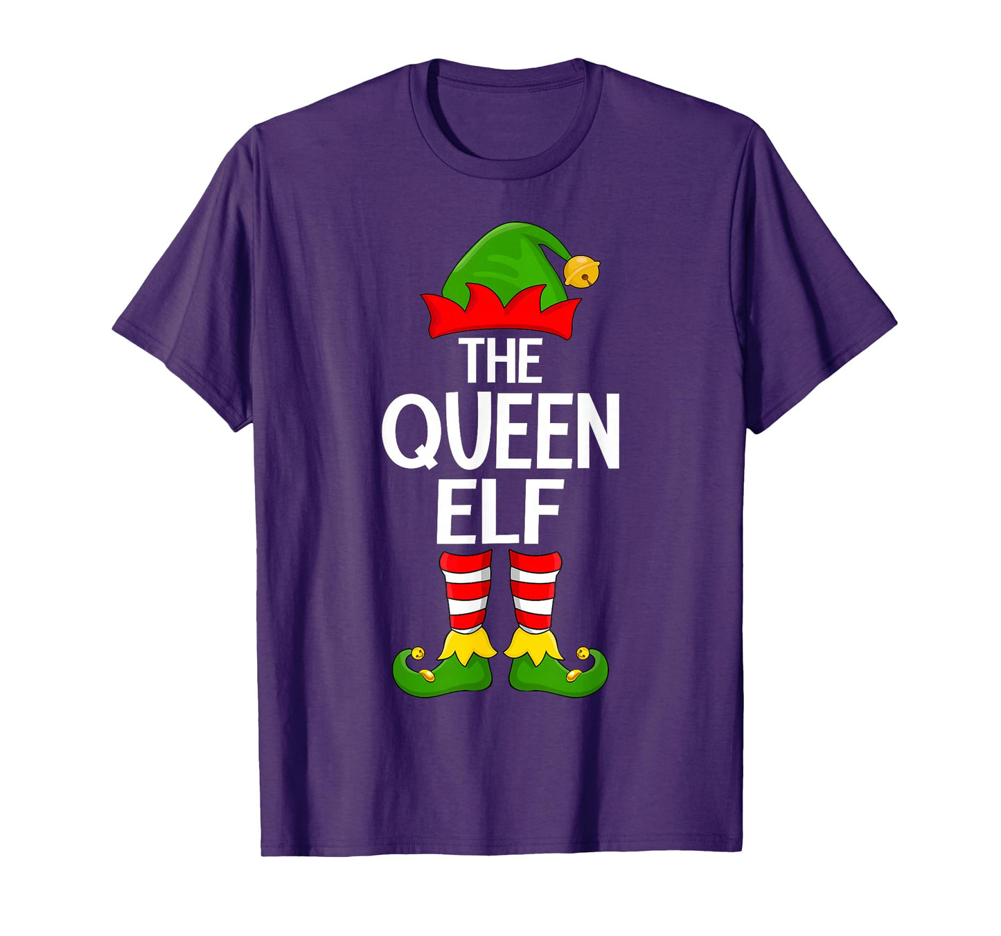 Queen Elf Xmas Matching Family Elf Squad Christmas Girls T-Shirt