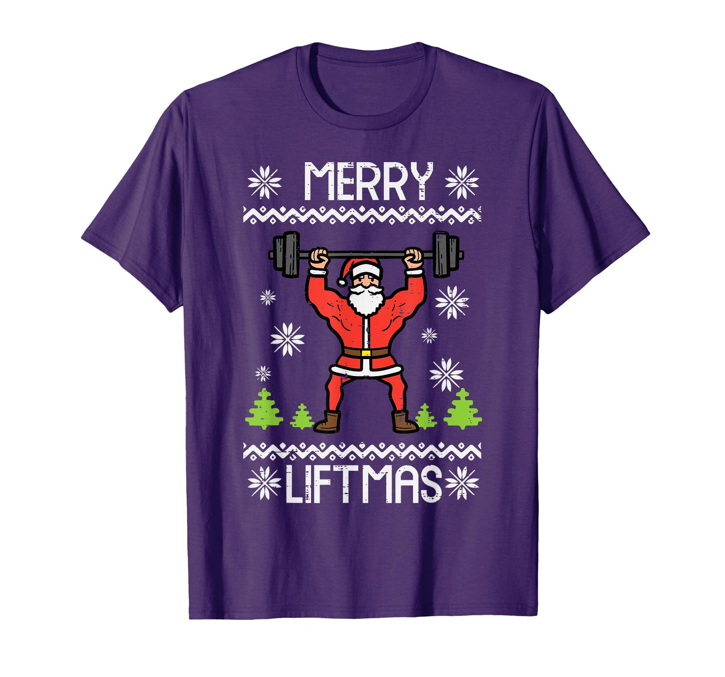 Merry Liftmas Ugly Christmas Xmas Workout Gym Bodybuild Men T-Shirt