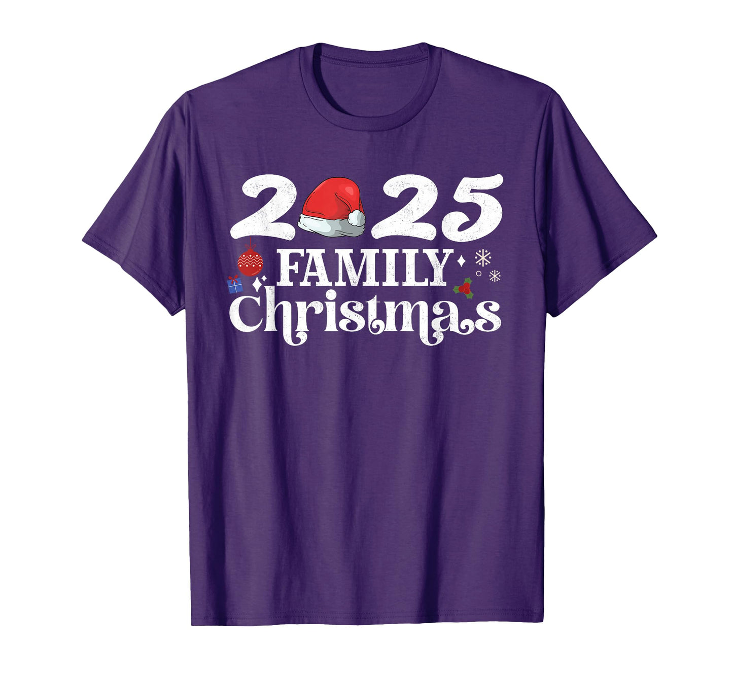 Funny Christmas 2025 Family Matching Squad Crew Xmas Santa T-Shirt