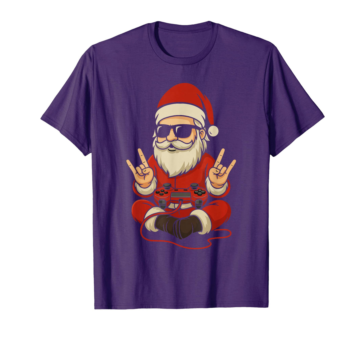 Santa Gamer Christmas Video Game Controller Gaming Xmas Boys T-Shirt