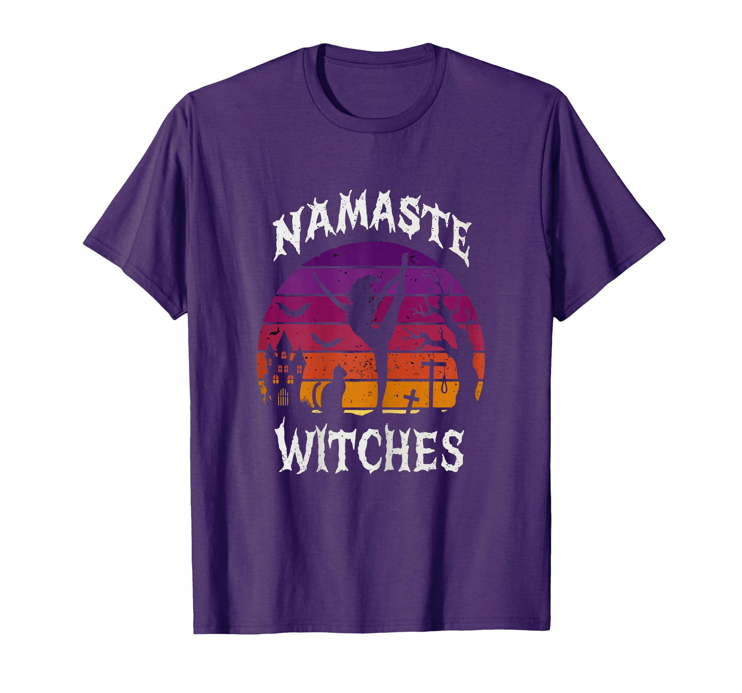 Namaste Witches Halloween Yoga Lover Zen Workout Witchy T-Shirt