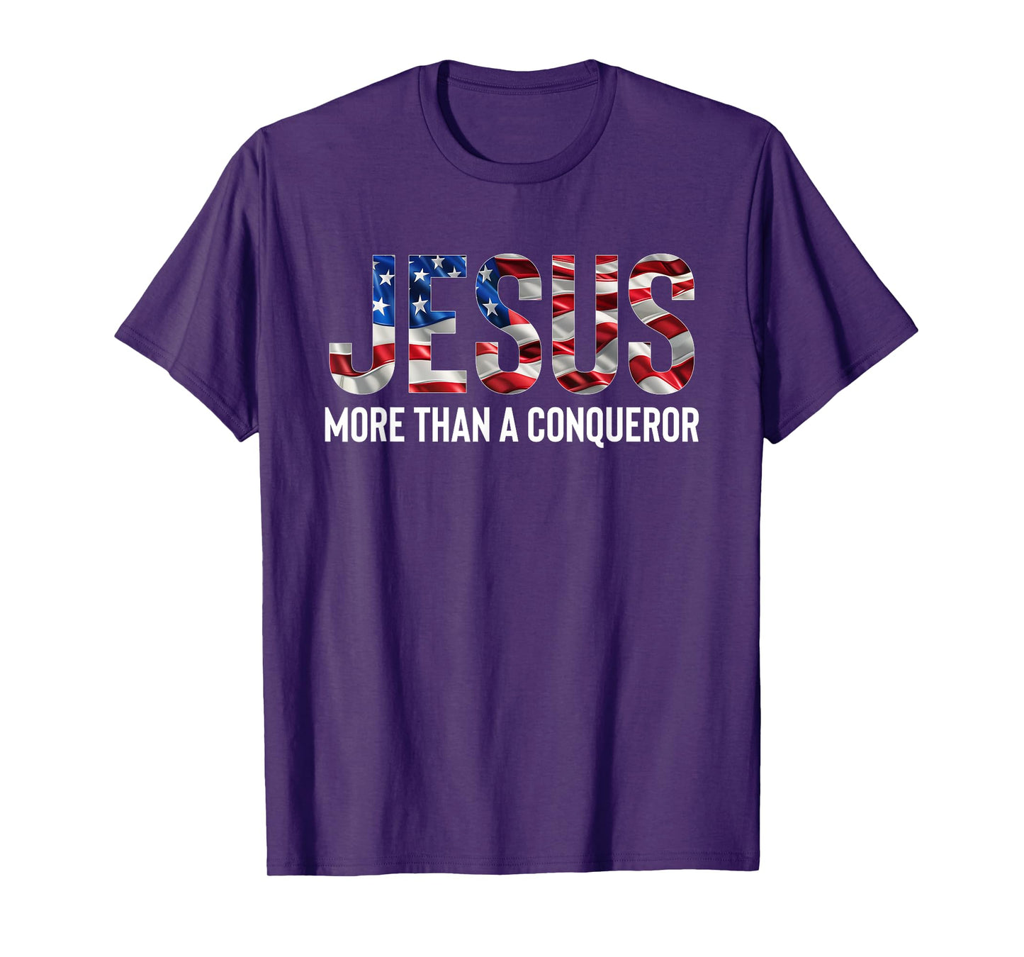Jesus More Than A Conqueror American Flag Vintage T-Shirt
