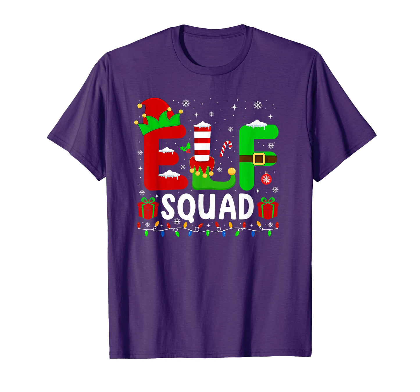 Elf Squad Elf Christmas Family Matching Funny Xmas Pajamas T-Shirt