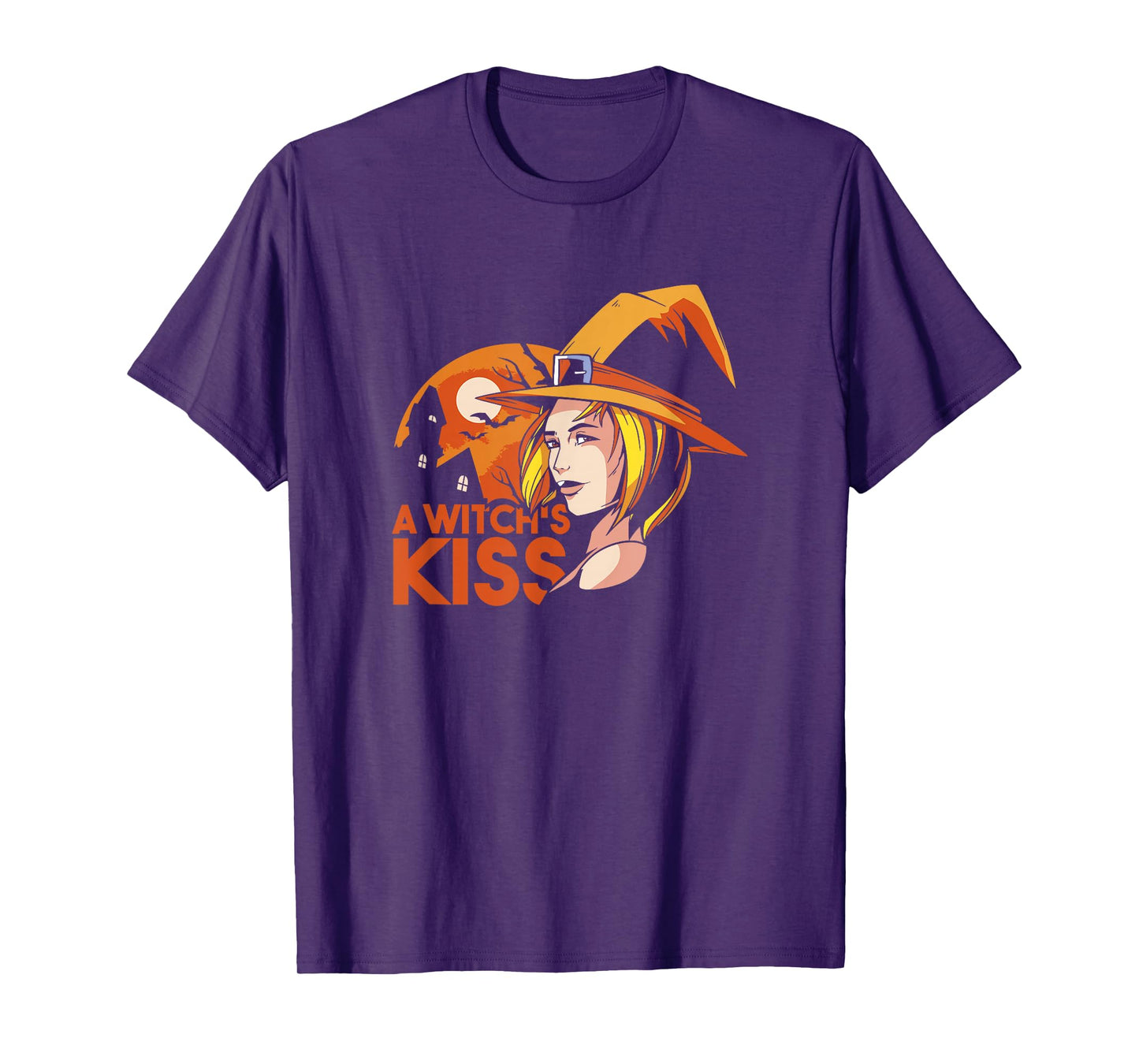 Amazing Spooky Creepy Halloween Witchs kiss T-Shirt