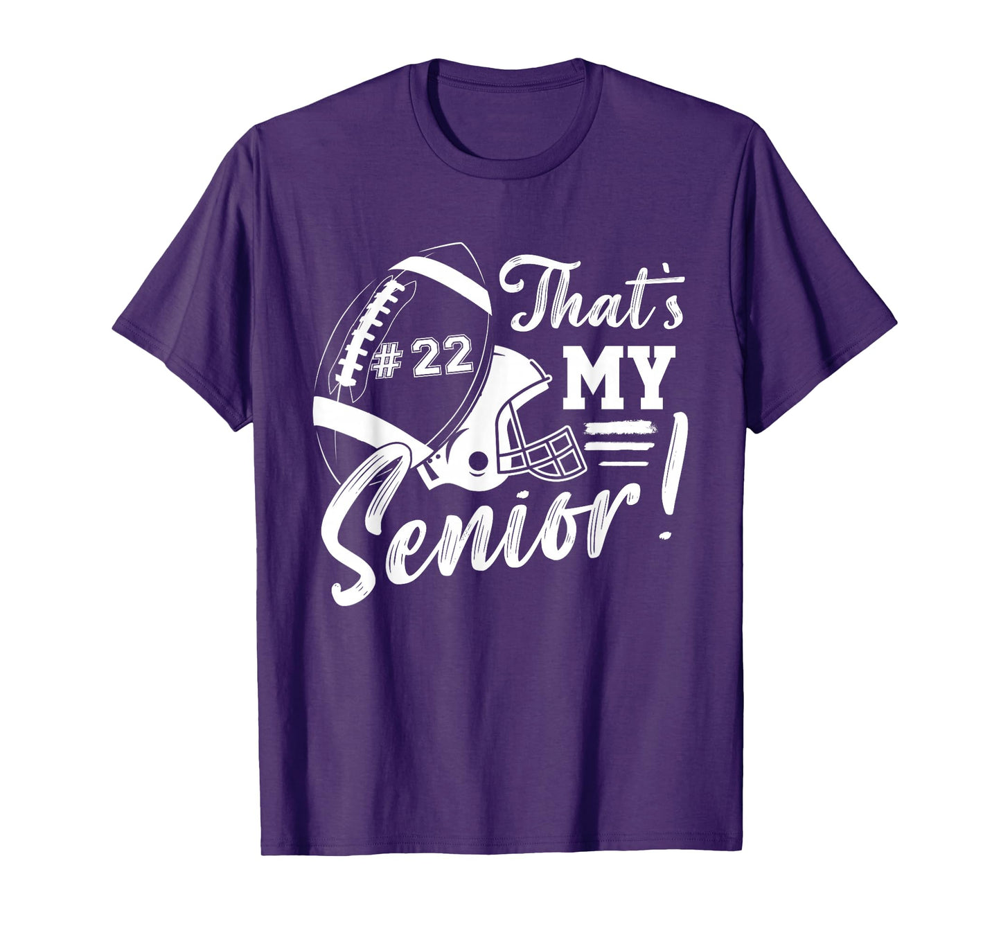 Vintage Football Jersey Number 22 That's My Senior Football T-Shirt