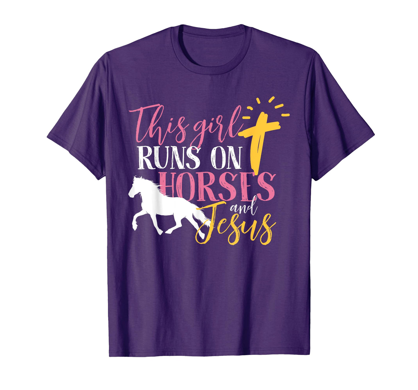 This Girl Runs On Horses And Jesus T-Shirt