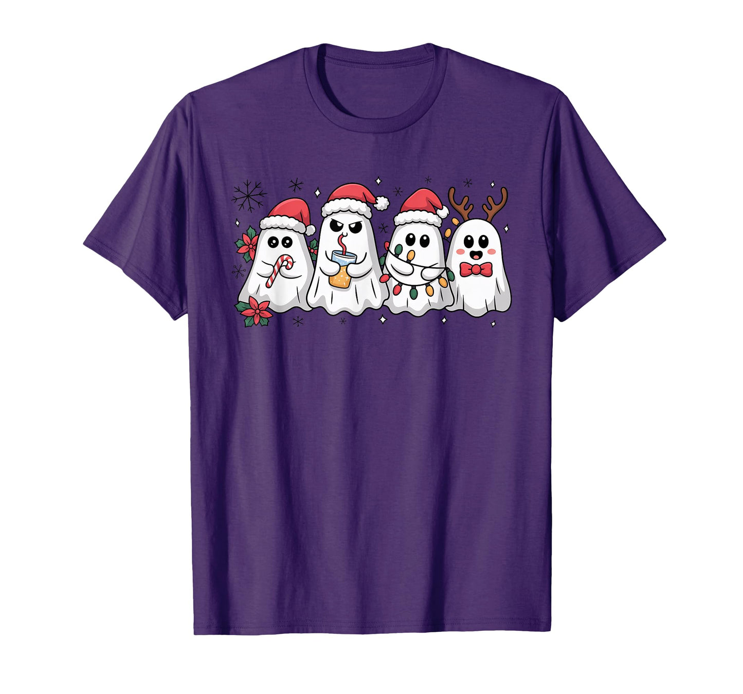 Ghost Christmas Santa Spooky Christmas T-Shirt