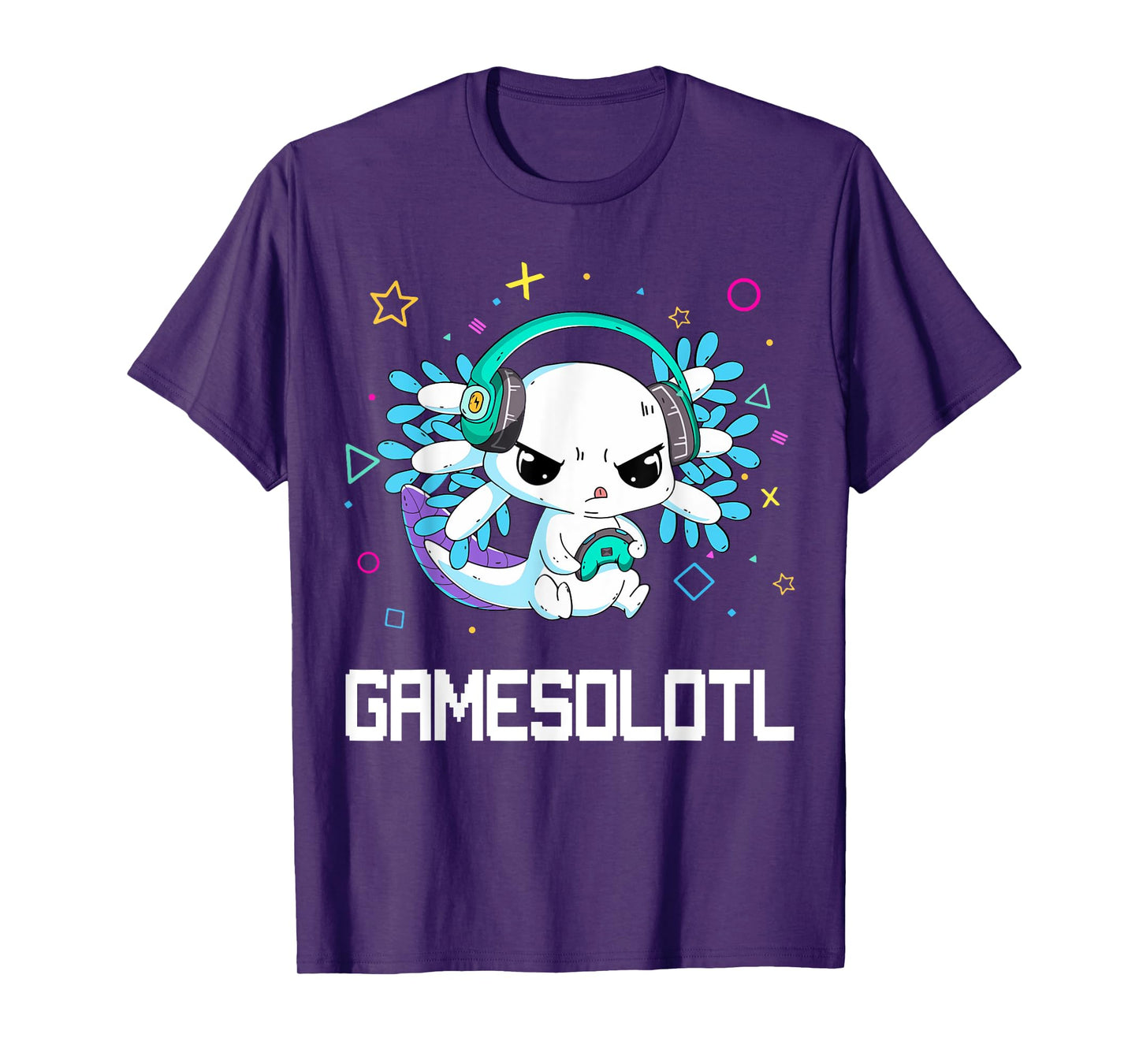 Gamesolotl Axolotl Gamer Video Games Funny Kids Boys T-Shirt