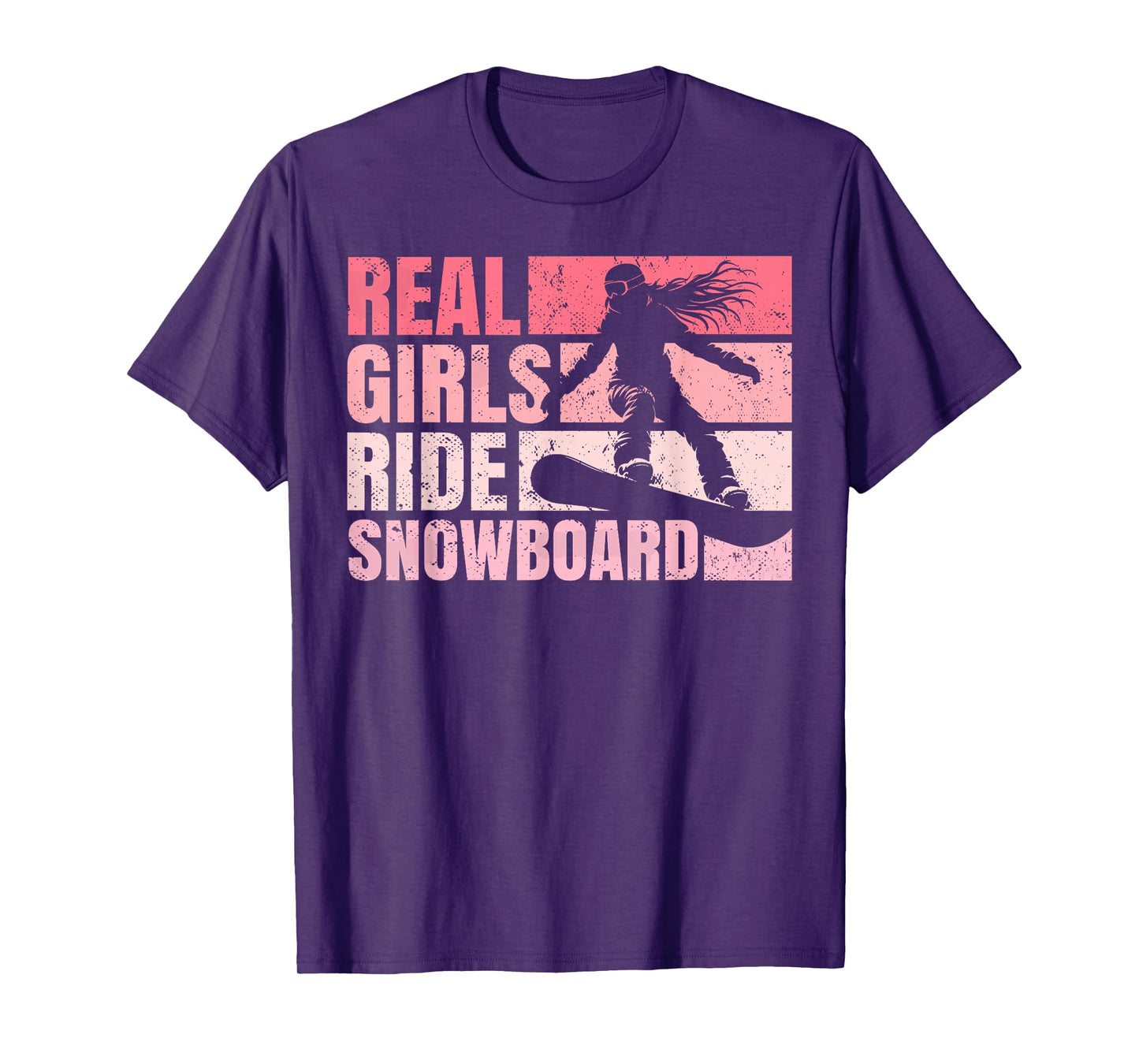 Snowboarding Snowboard Vintage Girl Ride Real Girls Ride T-Shirt