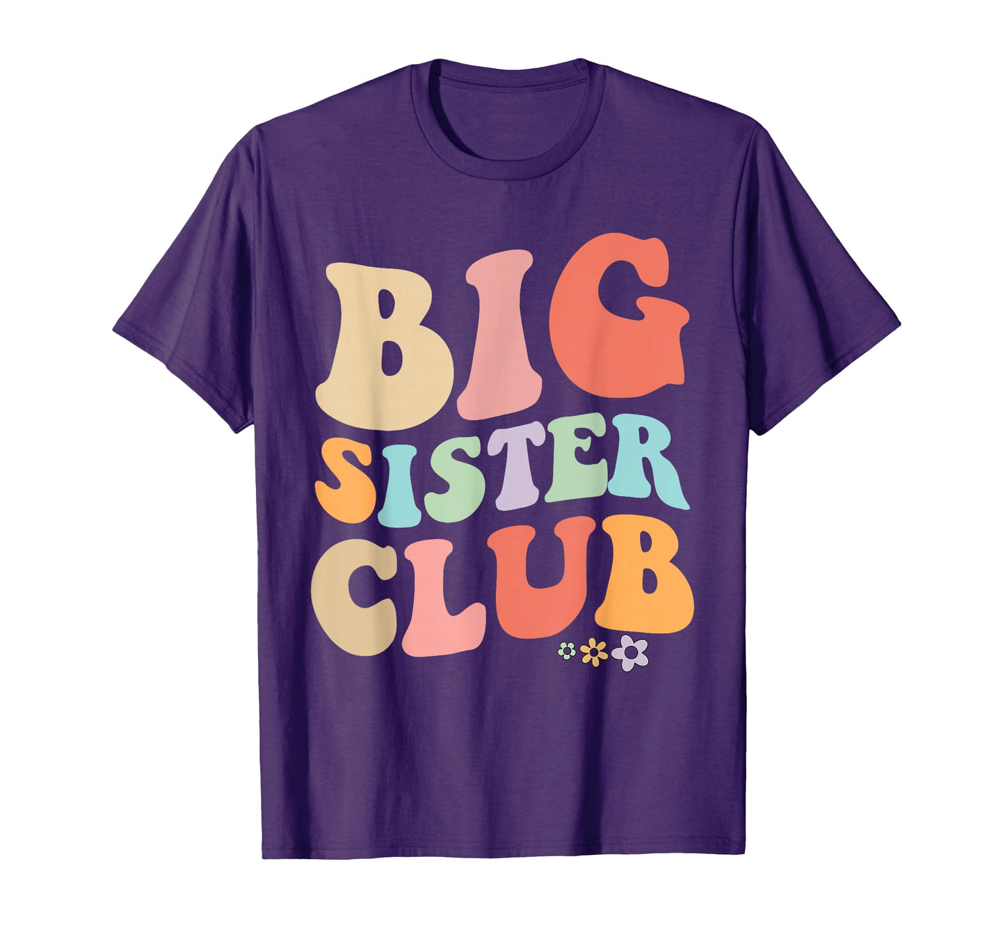 Big Sister Club Retro Graphic – Fun, Colorful Design for Si T-Shirt