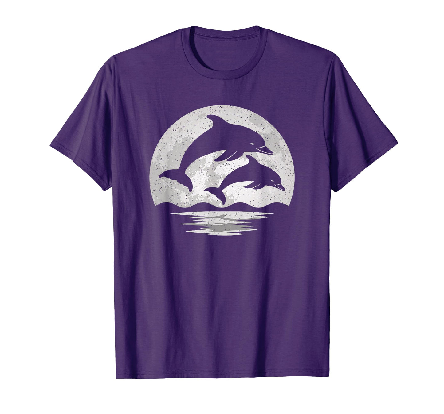 Dolphin Moon Vintage Dolphin Lover Men Women Kids T-Shirt
