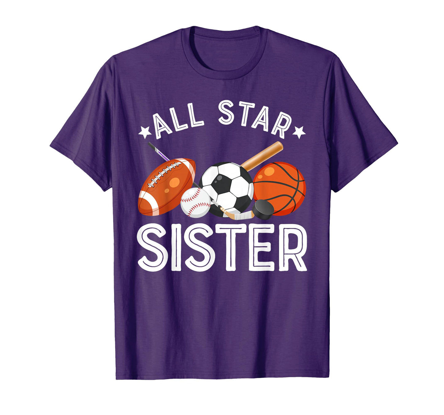 All Star Sister Of The Birthday Boy Basketball Soccer Sport T-Shirt