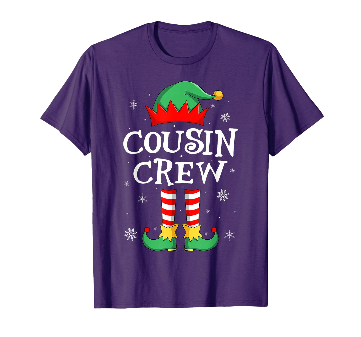 Cousin Crew Elf Xmas Family Matching Elf Squad Christmas T-Shirt