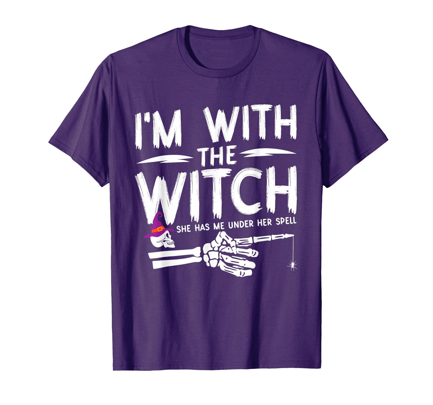 I'm with The Witch Funny Halloween Couple Costume Party T-Shirt