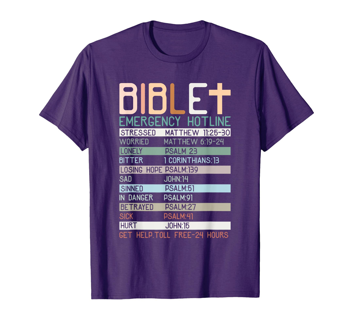 Bible Emergency Hotline Christian Faith Inspiration T-Shirt
