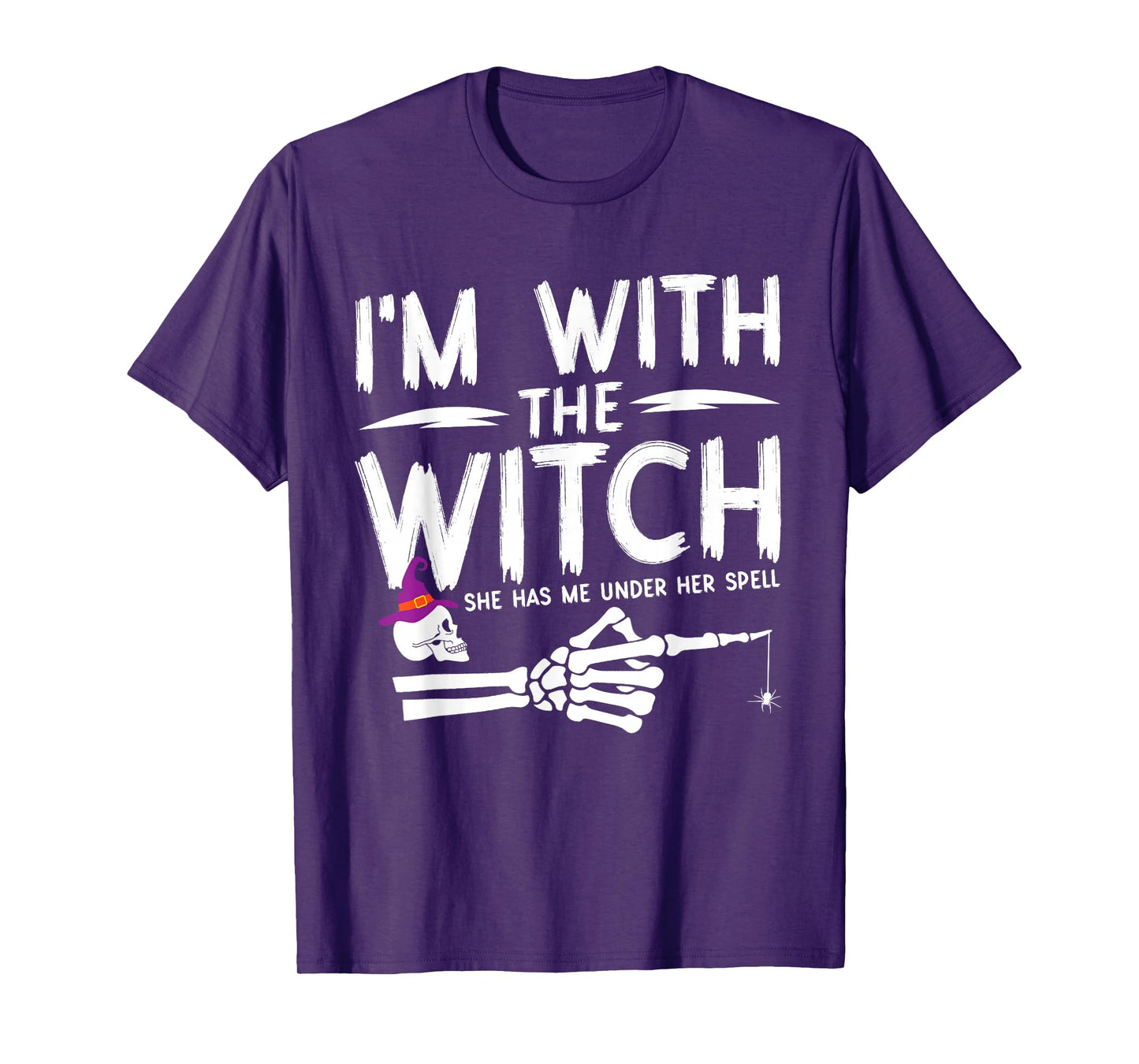 I'm with The Witch Funny Halloween Couple Costume Party T-Shirt