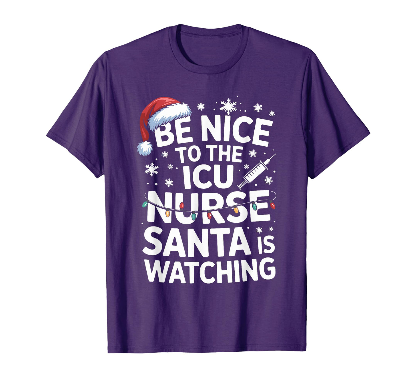 Funny ICU Nurse Christmas Critical Care Nurse Xmas Nursing T-Shirt