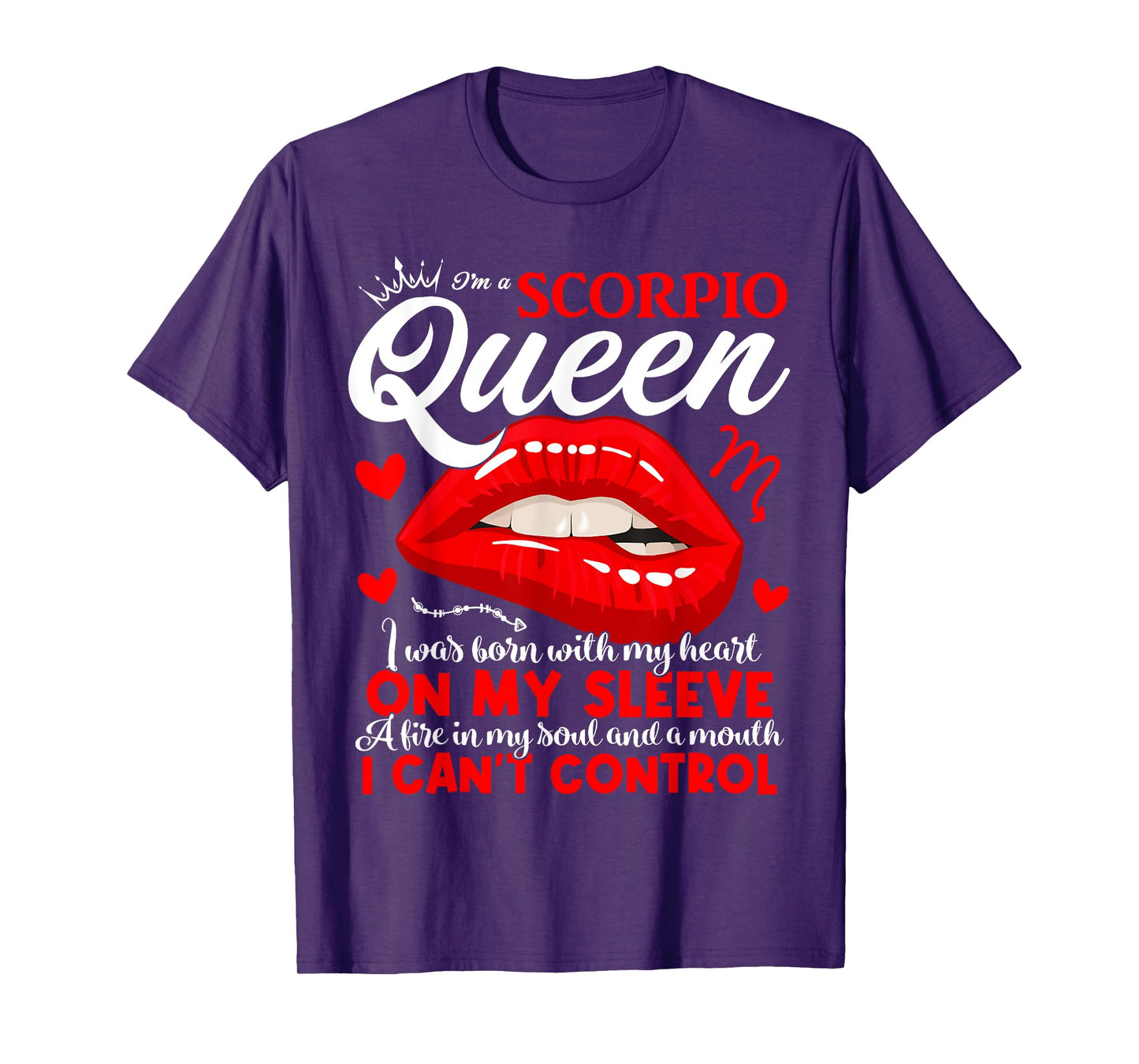 Scorpio Queen Scorpio Zodiac Sign Women Girls Lady Birthday T-Shirt