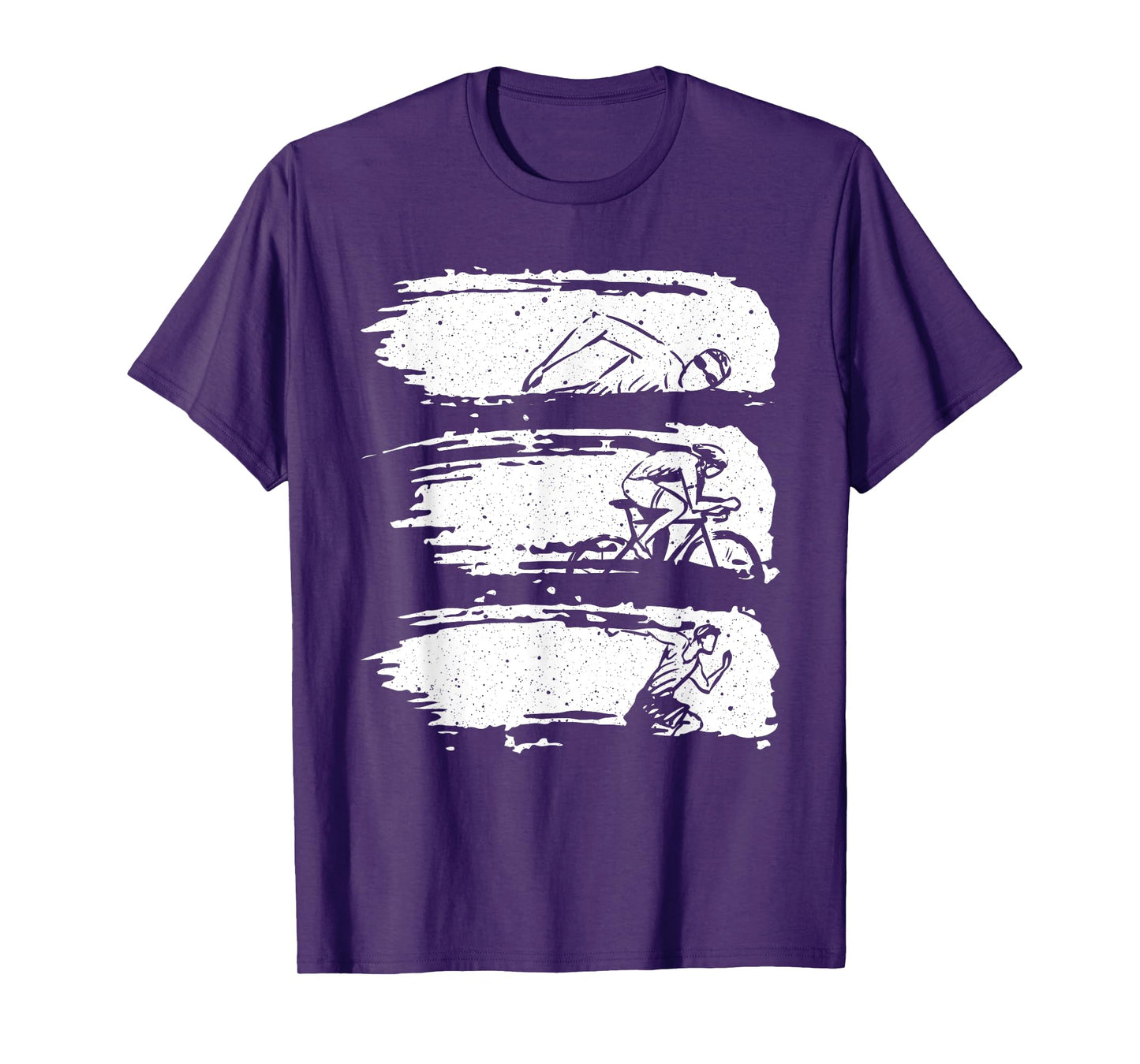 Funny Triathlon Swim Bike Run Design Men Women Triathletes T-Shirt