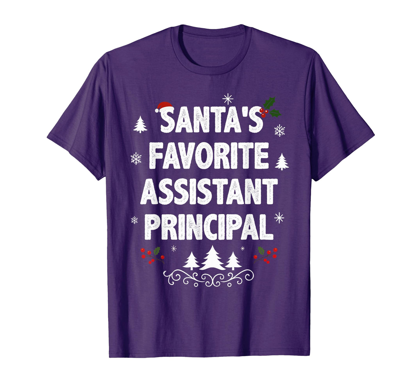 Santa's Favorite Assistant Principal Funny Christmas Pajamas T-Shirt