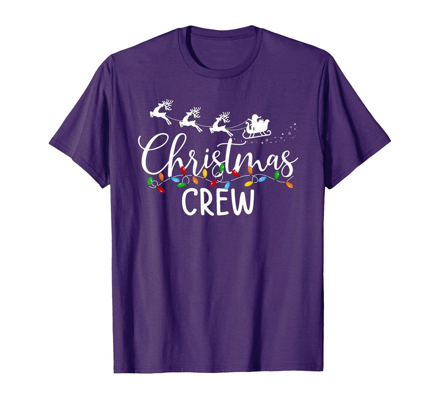 Christmas Crew Family Group Reindeer Santa Sleigh Xmas T-Shirt