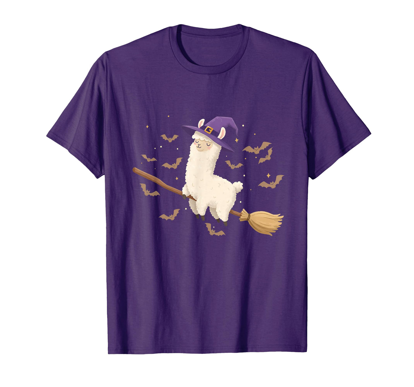 Funny Witch Llama Lovers Spooky Halloween Costume T-Shirt