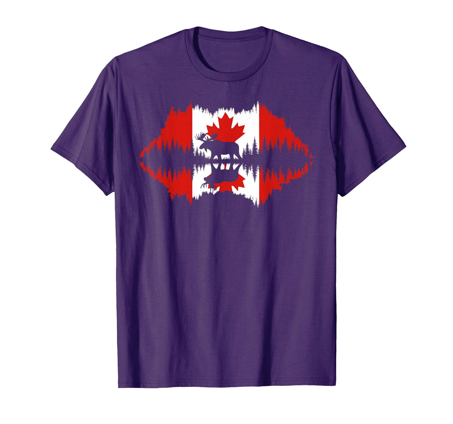 Canada Maple Leaf Moose Vintage Canadian Flag Souvenir T-Shirt